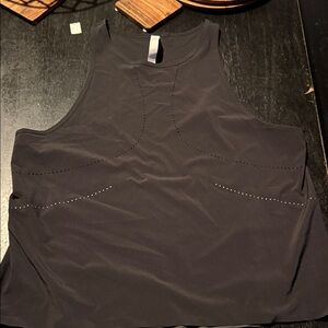 Lululemon Black Athletic Tank with Laser-Cut Detailing size 14